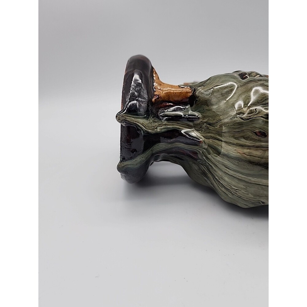 Vintage Terracotta Pottery with Wild Glaze Pecking Chicken Figure - Picture 6 of 12